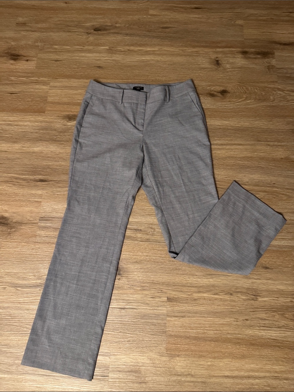 Ann Taylor Factory Light Gray Straight-Leg Dress Pants